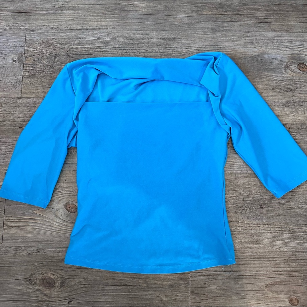 Blue Off-Shoulder Women's Top